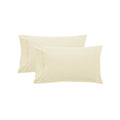Pair Pure Cotton 250TC Standard Pillowcases Cream