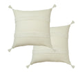 Accessorize Indra Cotton Tassel Pillowcases Pair Off White EUR