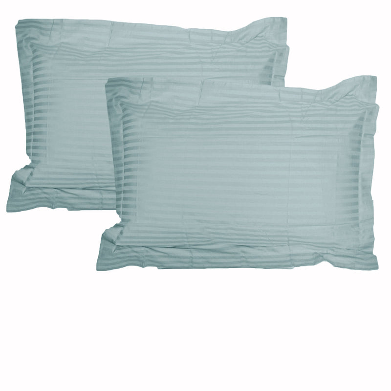 Accessorize 325TC Stripe Pillowcases Queen Blue Pair