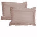 Accessorize 325TC Stripe Pillowcases Jumbo/Queen Blush Pair