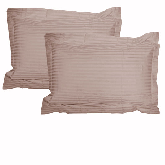 Accessorize 325TC Stripe Pillowcases Jumbo/Queen Blush Pair