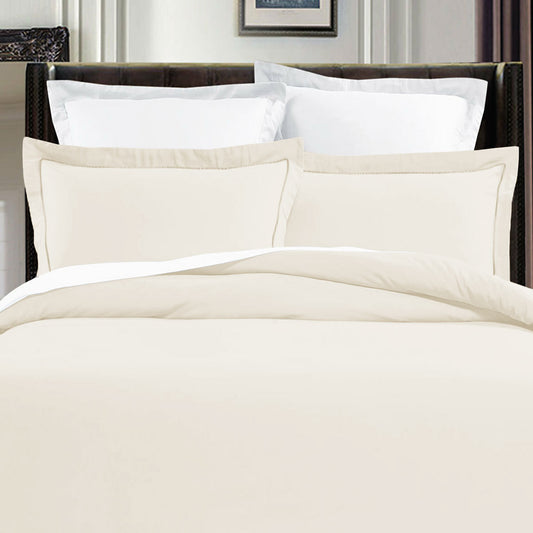 Grand Aterlier Pima Cotton Ivory Quilt Cover Set KING