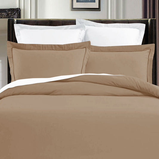 Grand Aterlier Pima Cotton Khaki Quilt Cover Set KING