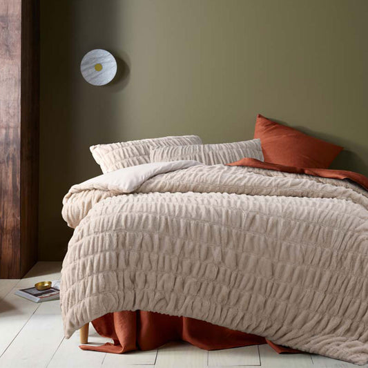 Accessorize Aurora Natural Quilt Cover Set KING