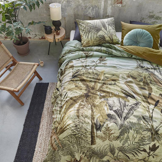 Bedding House Banda Green Cotton Quilt Cover Set KING