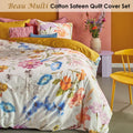 Bedding House Beau Multi Cotton Sateen Quilt Cover Set KING