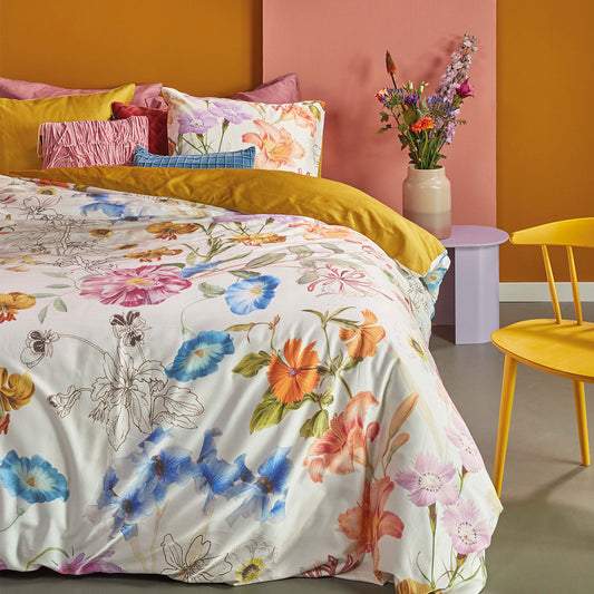 Bedding House Beau Multi Cotton Sateen Quilt Cover Set QUEEN