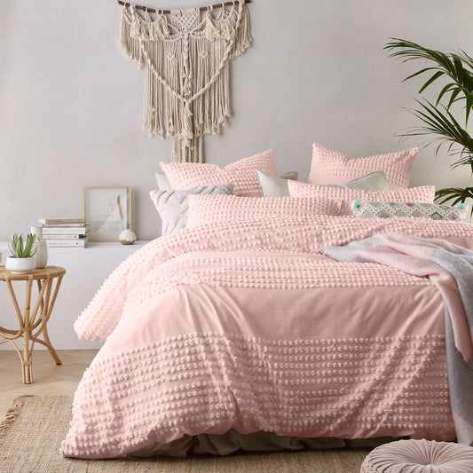 Vintage Design Homewares Betty Blush Quilt Cover Set KING