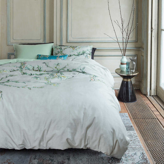 Bedding House Blossom Grey Quilt Cover Set QUEEN