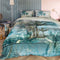 Canopy Blue Green Cotton Sateen Quilt Cover Set King Size