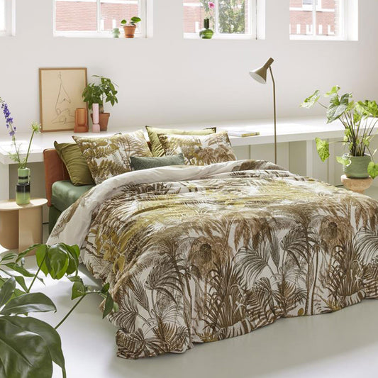 Bedding House Caribe Ochre Cotton Quilt Cover Set KING