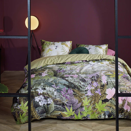 Bedding House Charming Green Cotton Sateen Quilt Cover Set KING