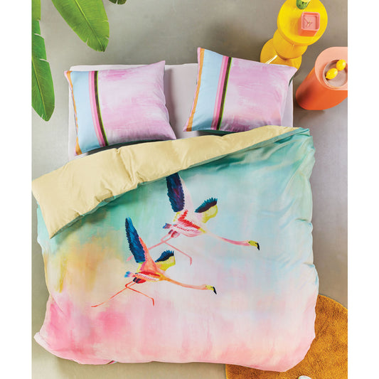 Oilily Birds Cotton Sateen Quilt Cover Set Queen Size