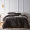 Vintage Design Homewares Cotton Velvet Quilt Cover Set Storm Grey King