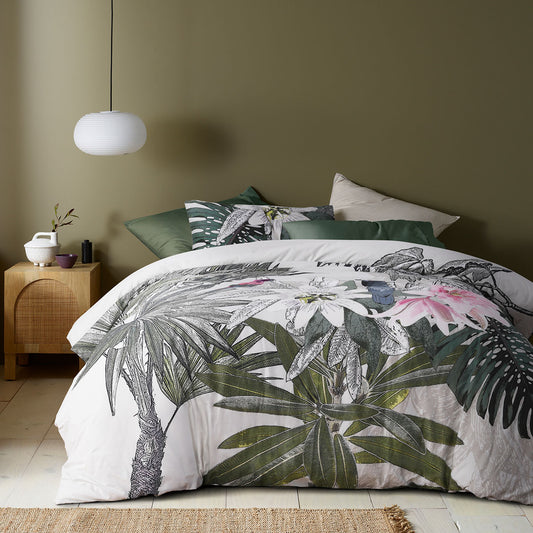 Accessorize Curiosity Washed Cotton Printed Quilt Cover Set KING