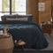 VTWonen Earth Dark Blue Quilt Cover Set QUEEN