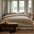 Bedding House Elie Natural Cotton Sateen Quilt Cover Set King