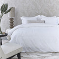Riviera Maison Elowen White Cotton Quilt Cover Queen