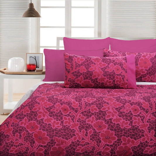 Accessorize Emma Pink Quilt Cover Set - KING