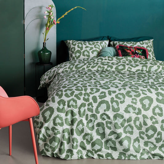 Bedding House Fabrice Green Cotton Quilt Cover Set KING