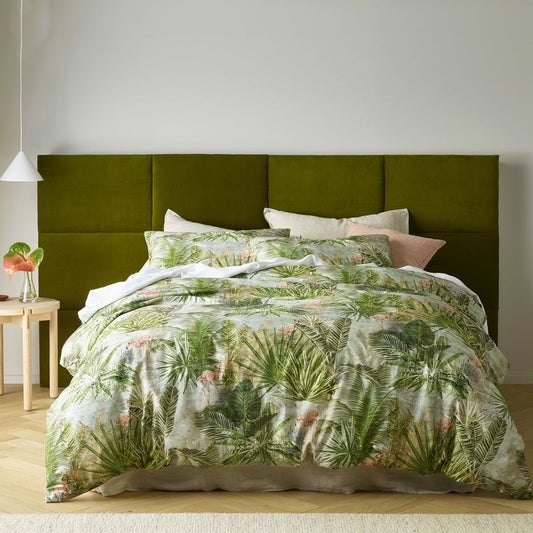 Accessorize Flamingo Cotton Quilt Cover Set QUEEN