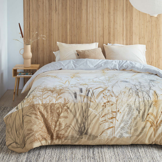 Bedding House Florine Sand Cotton Quilt Cover Set QUEEN