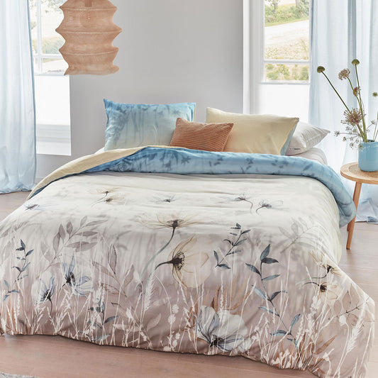 Bedding House Isabelle Light Blue Cotton Sateen Quilt Cover Set QUEEN