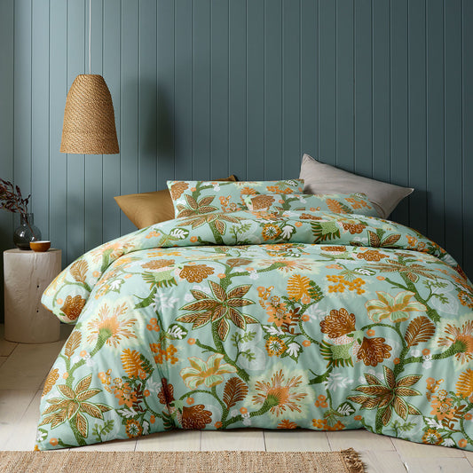 Accessorize Kienze Washed Cotton Printed Quilt Cover Set KING