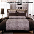 Big Sleep Leopard Chocolate Quilt Cover Set Single