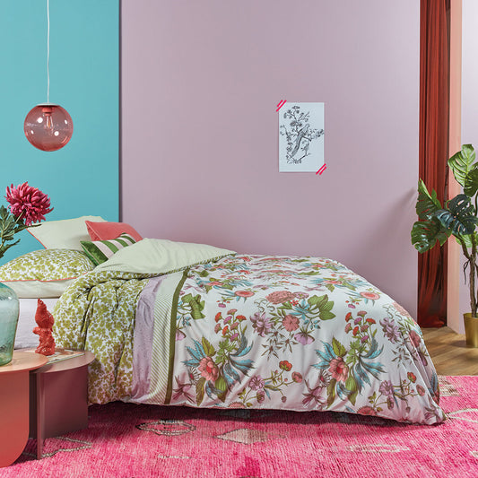 Oilily Line Flower Cotton Sateen Quilt Cover Set KING
