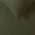 100% Linen Olive Quilt Cover Set Super King