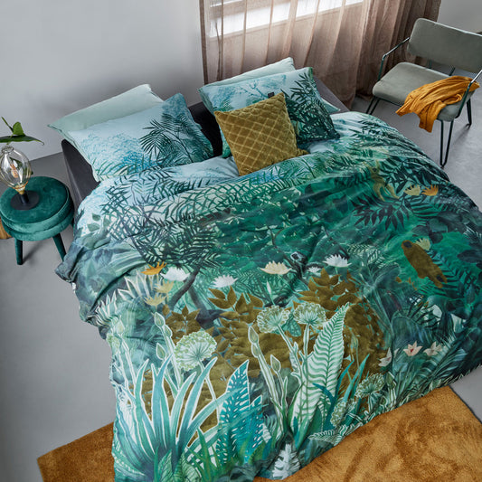 Bedding House Madagascar Green Cotton Quilt Cover Set KING