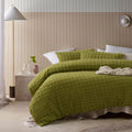 Vintage Design Homewares Parquet Cacti Green Polyester Cotton Quilt Cover Set King