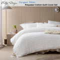 Parquet White Quilt Cover Set Single Polyester Cotton Vintage