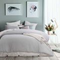 Accessorize Silver Waffle King Quilt Cover Set Polyester
