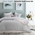 Accessorize Silver Waffle King Quilt Cover Set Polyester