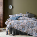 Accessorize Rainbow Garden Blue Washed Cotton Quilt Cover Set QUEEN
