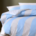 Accessorize Regency Blue Striped Washed Cotton Quilt Cover Set Queen
