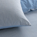 Accessorize Ripley Blue Striped Pattern Quilt Cover Set Queen