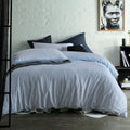 Accessorize Ripley Blue Striped Pattern Quilt Cover Set Single
