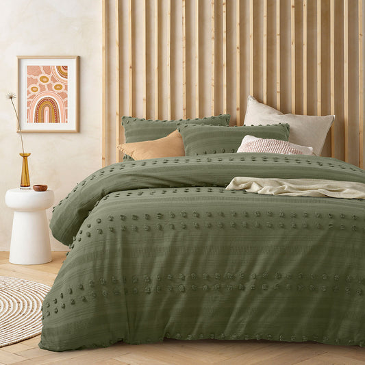 Vintage Design Homewares Sanc Sovci Botanic Cotton Quilt Cover Set SINGLE