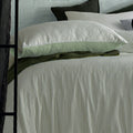 Accessorize Sanford Green Striped Pattern Quilt Cover Set Double