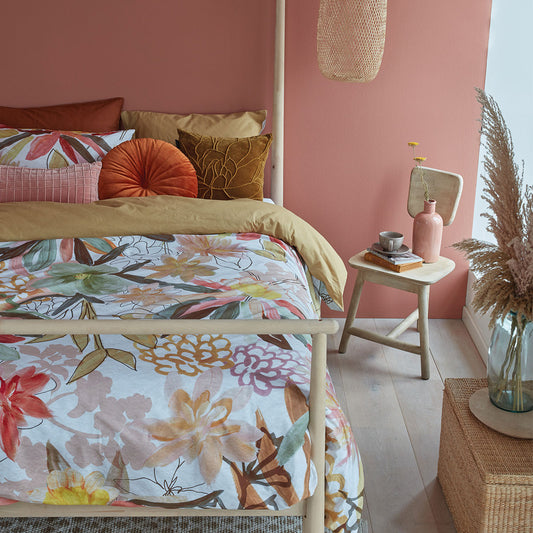 Scarlett Cotton Quilt Cover Set Queen Multi Coloured Bedding