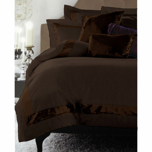Accessorize Sequins Chocolate Quilt Cover Set KING