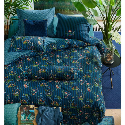 PIP Studio Singerie Dark Blue Cotton Quilt Cover Set KING