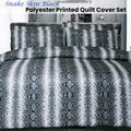 Big Sleep Snake Skin Black Quilt Cover Set Double