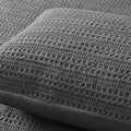 Accessorize Soho Waffle Dark Grey Quilt Cover Set QUEEN