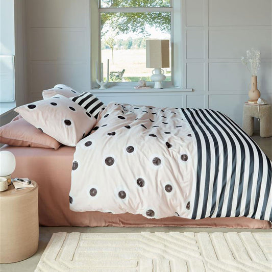 VTWonen Stripe and Eye Natural Cotton Quilt Cover Set KING