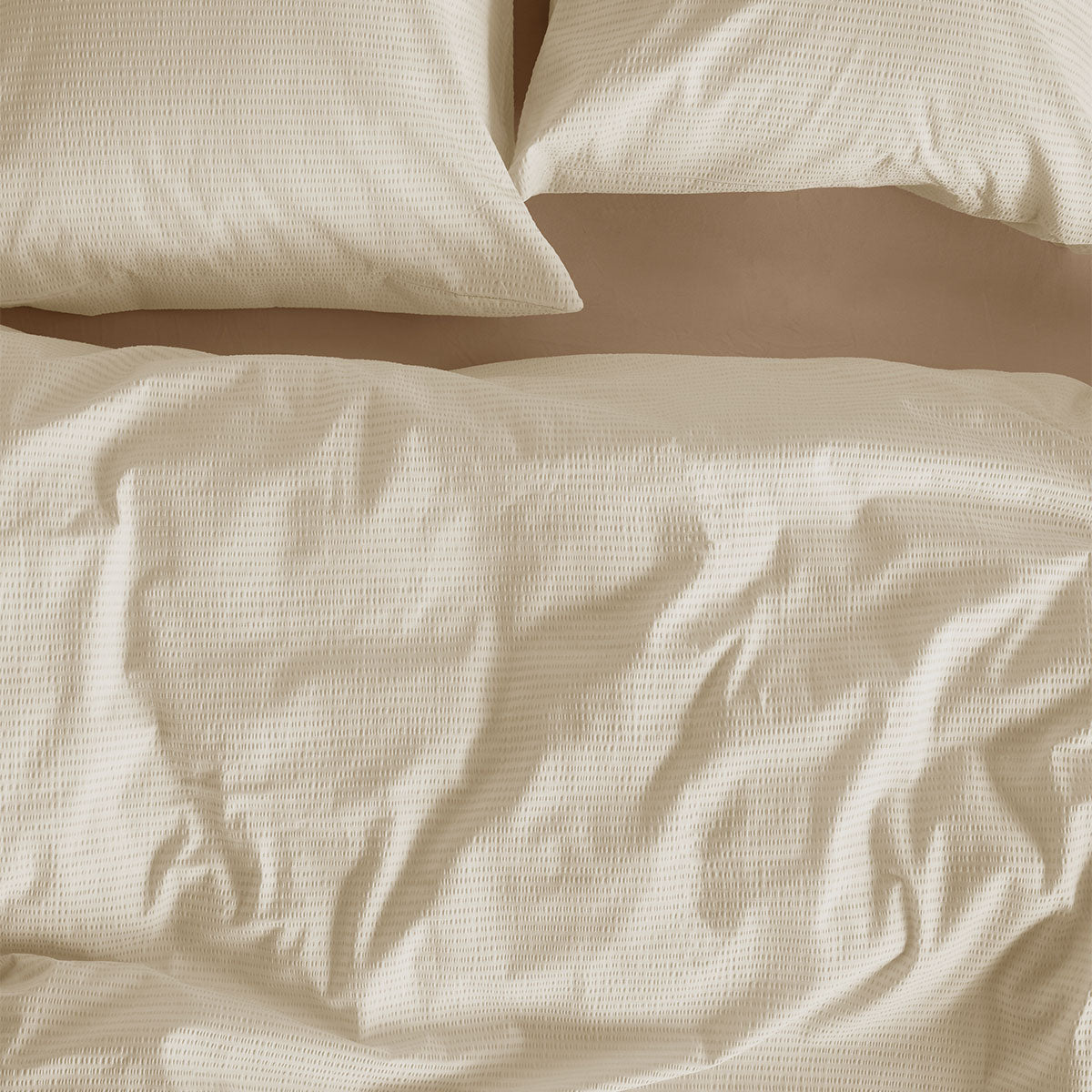 Bedding House Summer Sand Seersucker Cotton Quilt Cover Set King