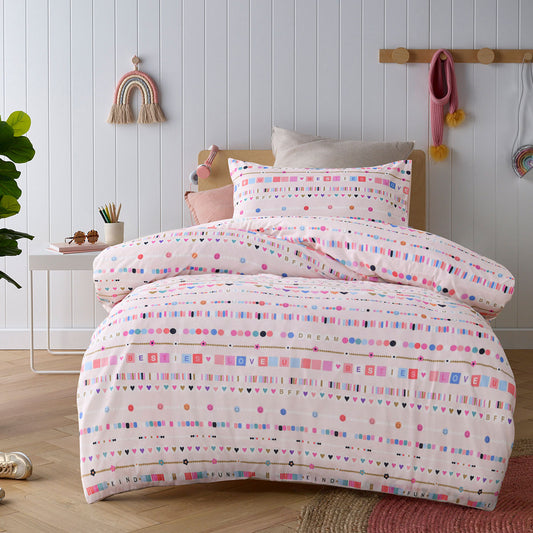 Happy Kids Swifty Washed Quilt Cover Set SINGLE